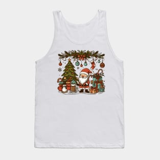 Old Fashioned Christmas Scene Tank Top